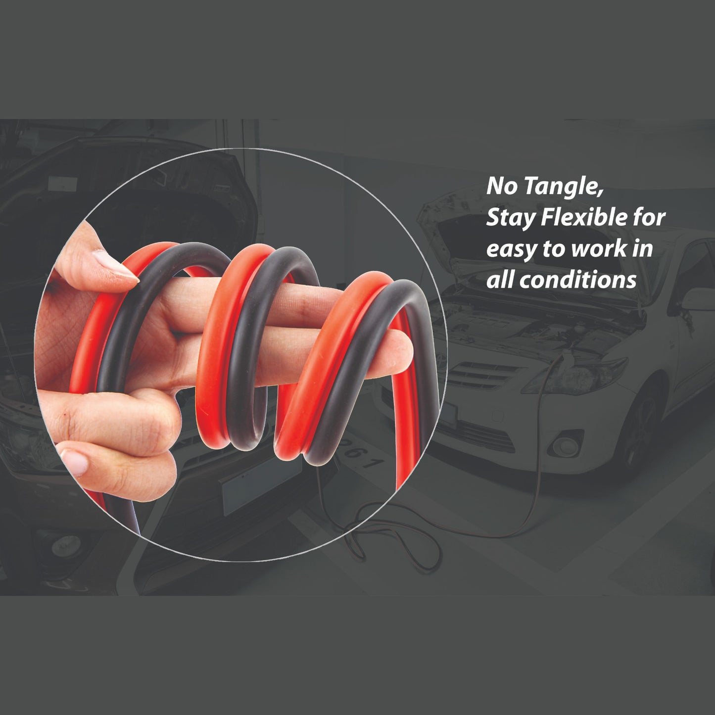 Justin Case Super Heavy-Duty 20 Foot 2 Gauge Booster Cables