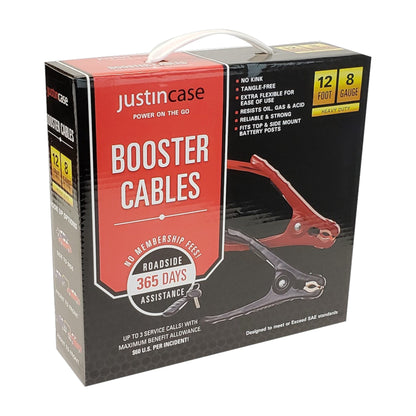 Justin Case 12 Foot 8 Gauge Booster Cables