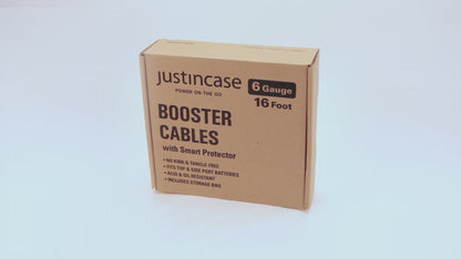 Justin Case Heavy-Duty Smart 16 Foot 6 Gauge Booster Cables