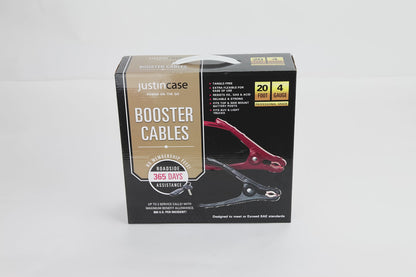 Justin Case Super Heavy-Duty 20 Foot 4 Gauge Booster Cables