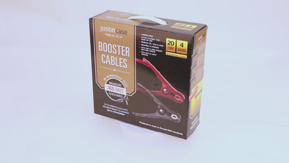 Justin Case Super Heavy-Duty 20 Foot 4 Gauge Booster Cables